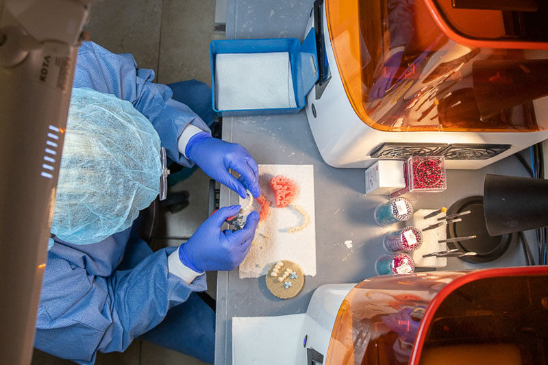 Ferber Dental Team working in the lab
